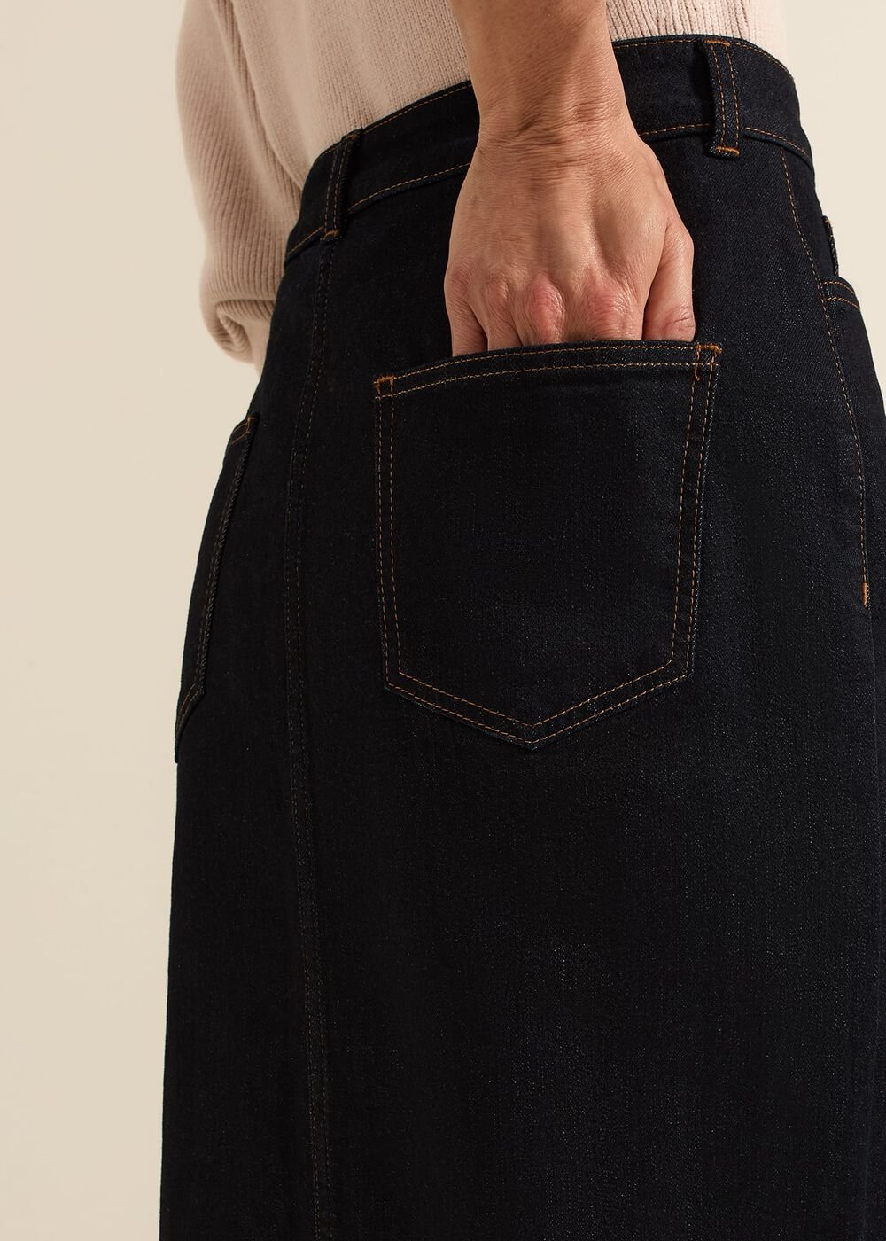 Amani Dark Wash Denim Skirt