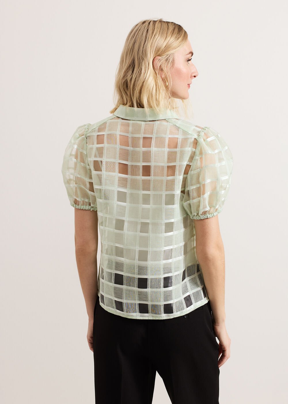 Angie Check Blouse
