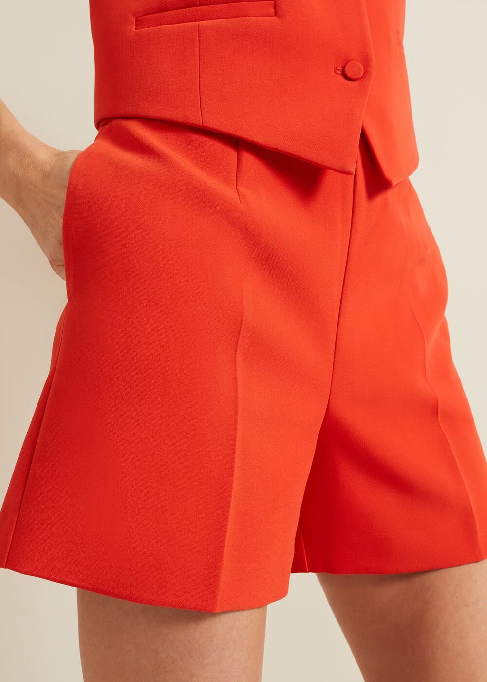 Aubrina Red Smart Shorts