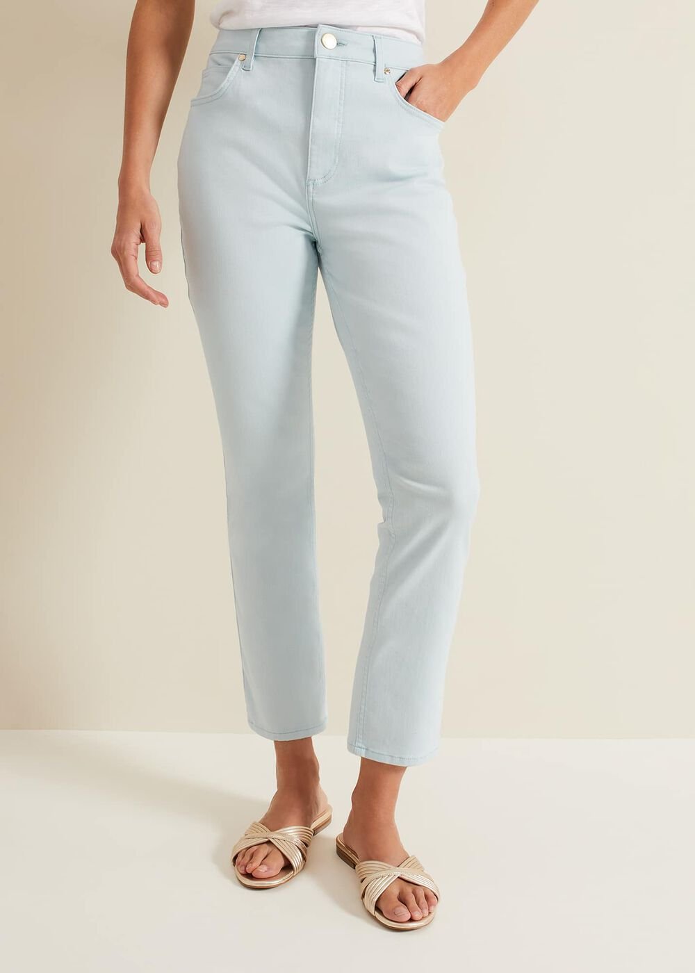 Lindsey Cropped Straight Leg Jeans