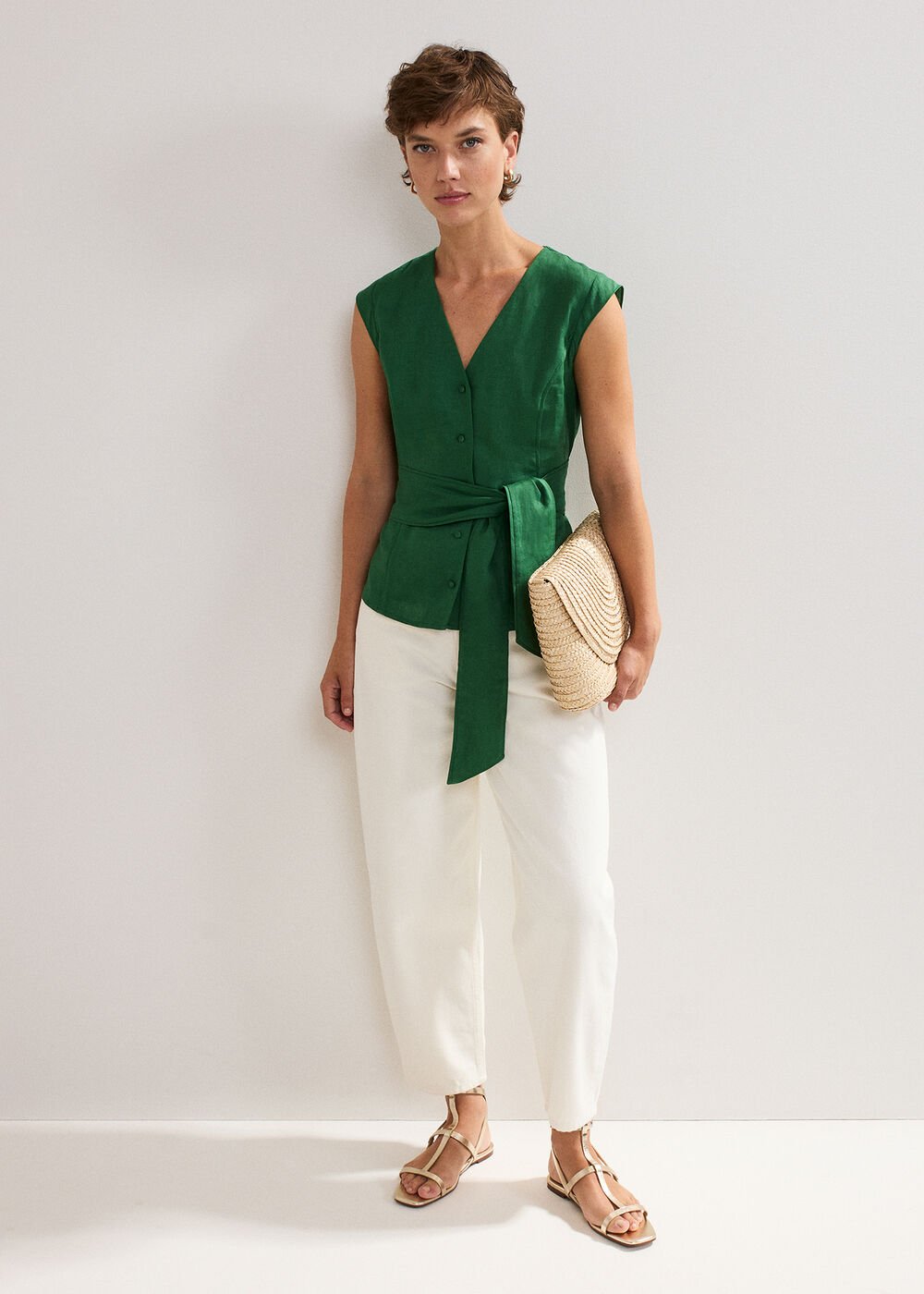 Mariana Linen Top