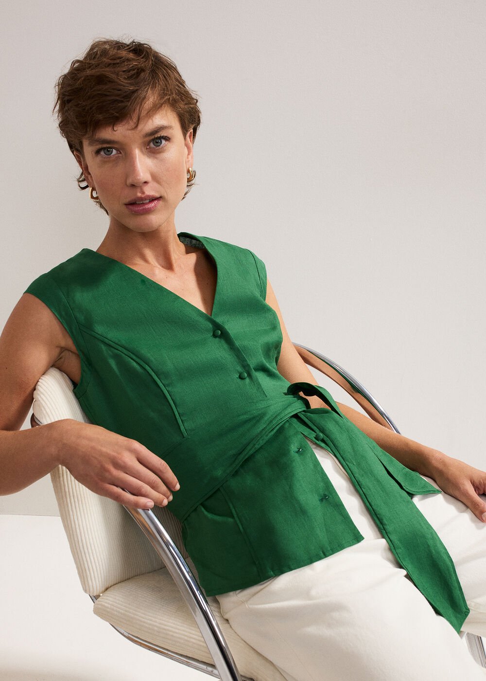 Mariana Linen Top
