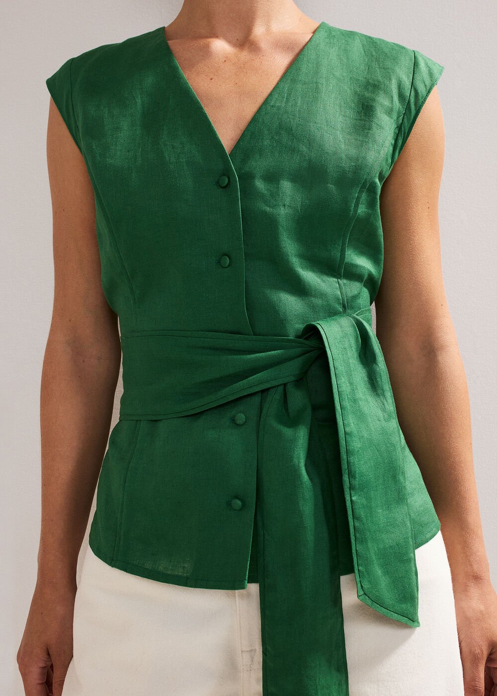 Mariana Linen Top