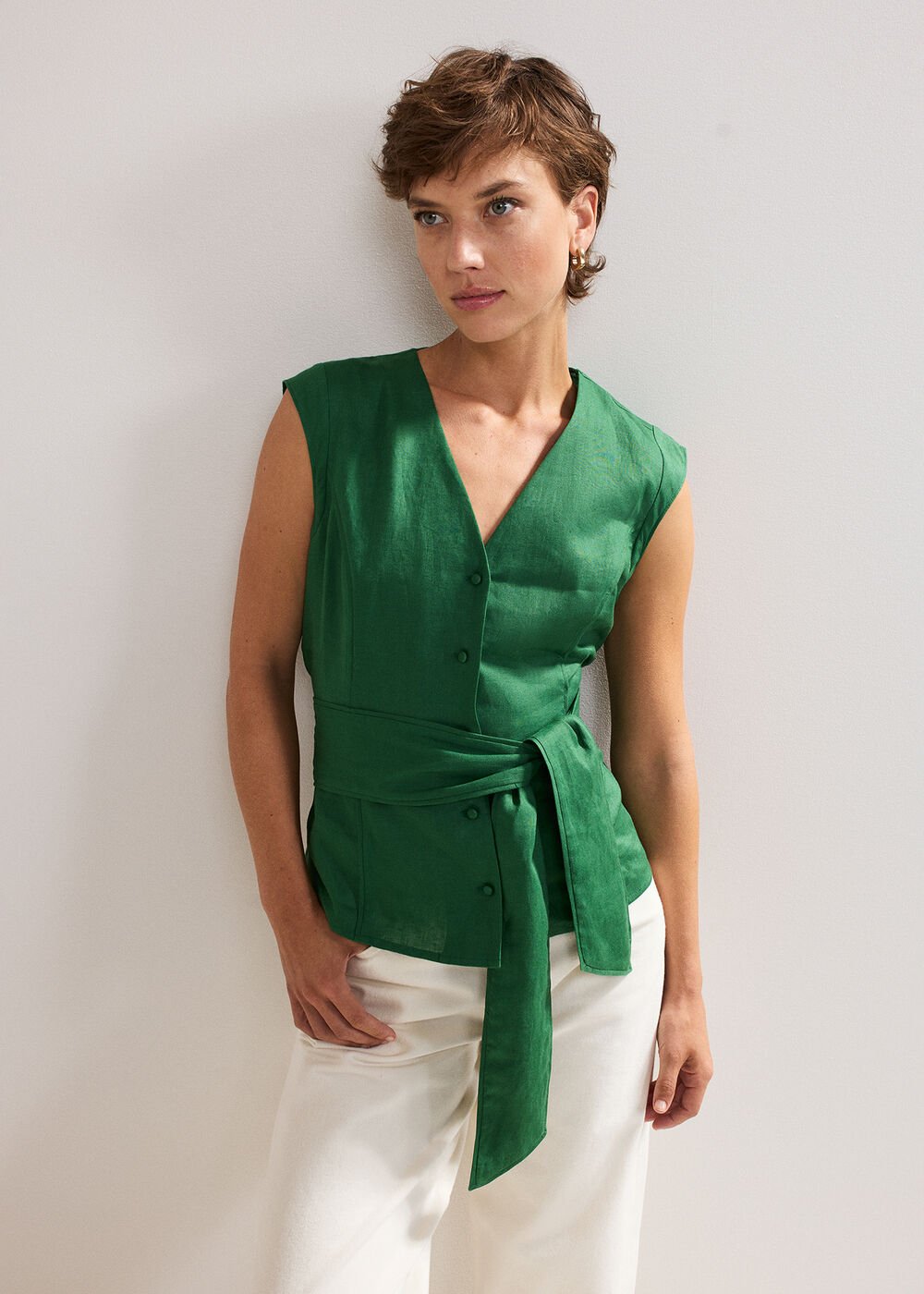 Mariana Linen Top
