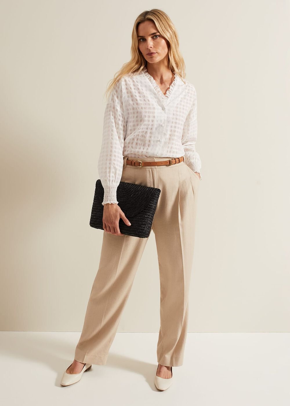 Tara Textured Frill Blouse