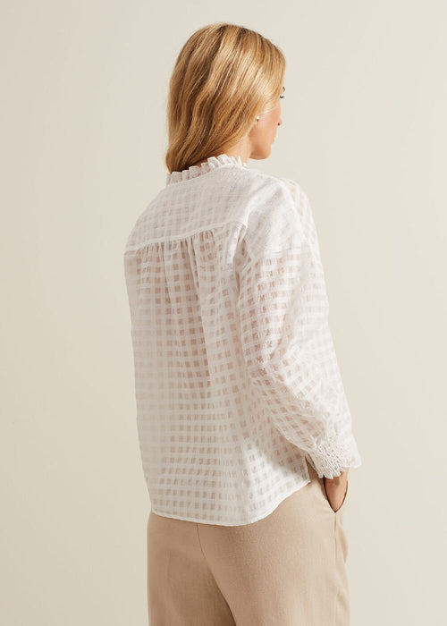 Tara Textured Frill Blouse